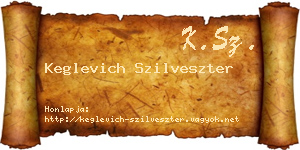 Keglevich Szilveszter névjegykártya